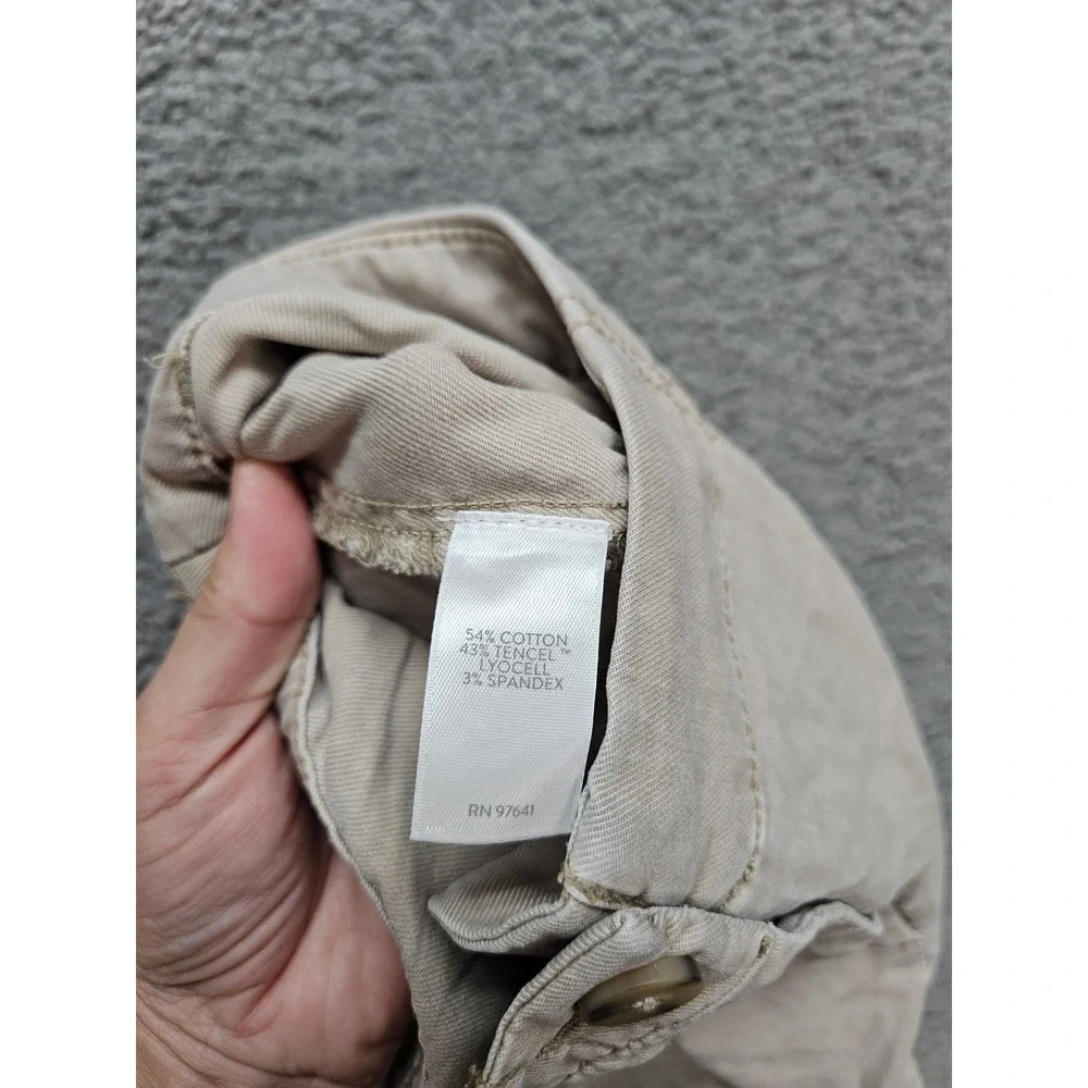J. Jill Shorts 14 Tan Cargo Utility Tencel Cotton Blend Casual Summer